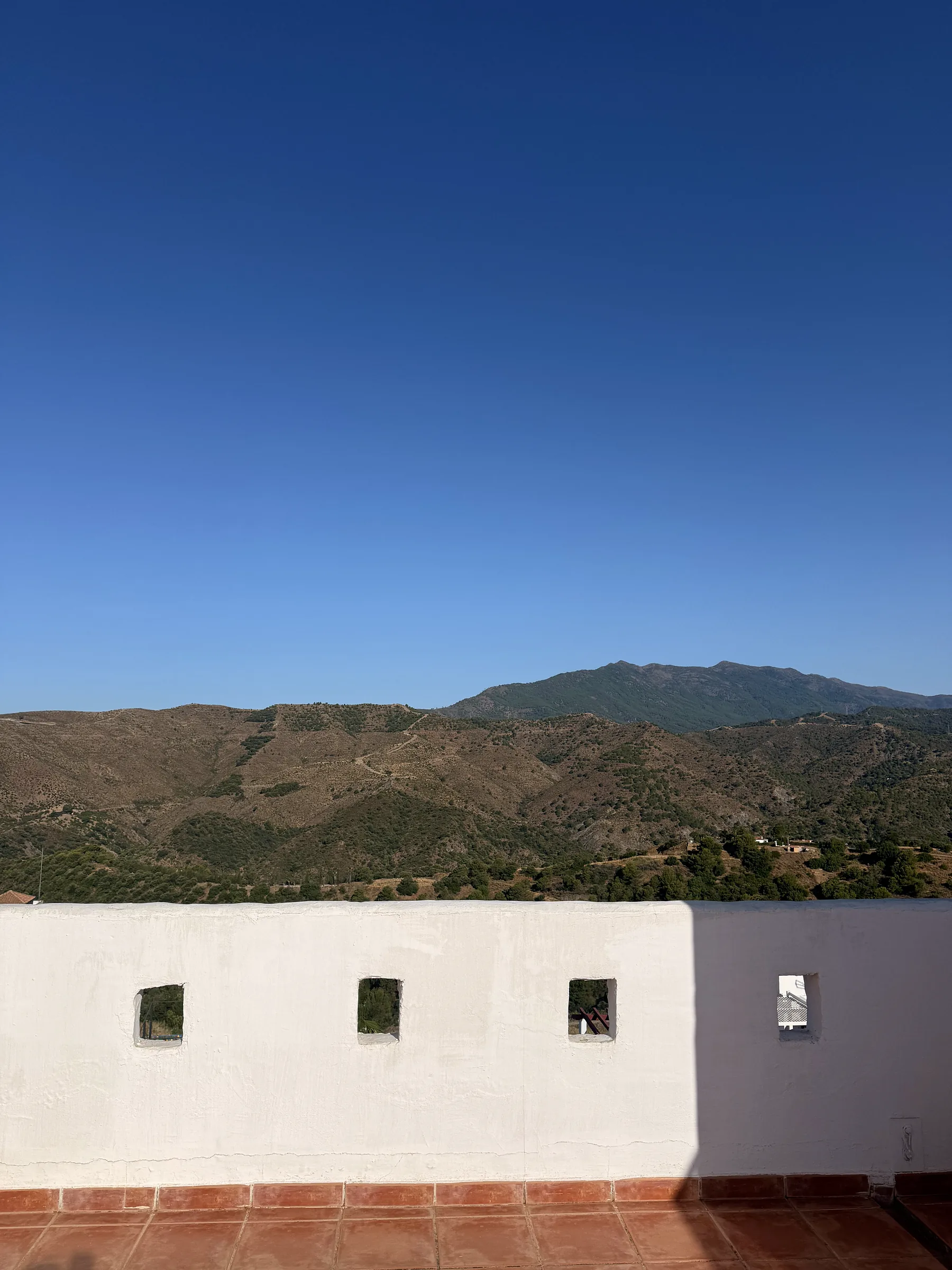 Solárium con vistas a la sierra